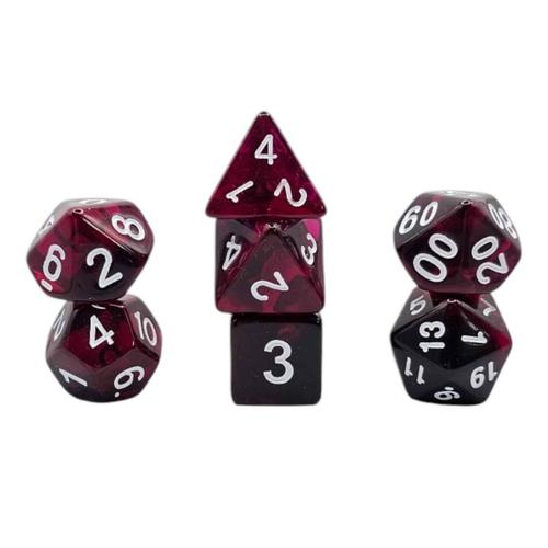 Dice Set Transparent: Dark Magenta