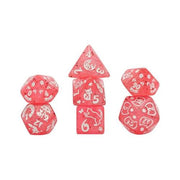 Dice Set Multicolor: Cat Galaxy Pink