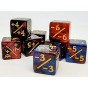 Dice Set D6: Counterdice +/- Mix Powder (12)