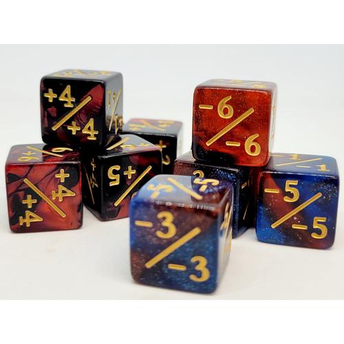Dice Set D6: Counterdice +/- Mix Powder (12)