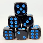 Dice Set D6: Opaque/Blue (12)