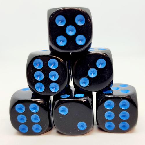 Dice Set D6: Opaque/Blue (12)