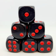 Dice Set D6: Opaque/Red (12)