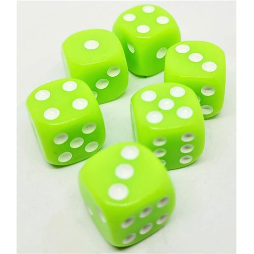 Dice Set D6: Pastel Green (12)