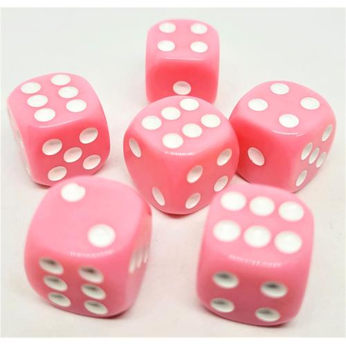 Dice Set D6: Pastel Pink (12)
