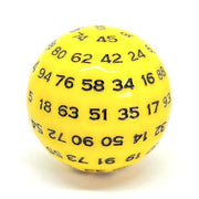 Dice D100 Yellow/Black