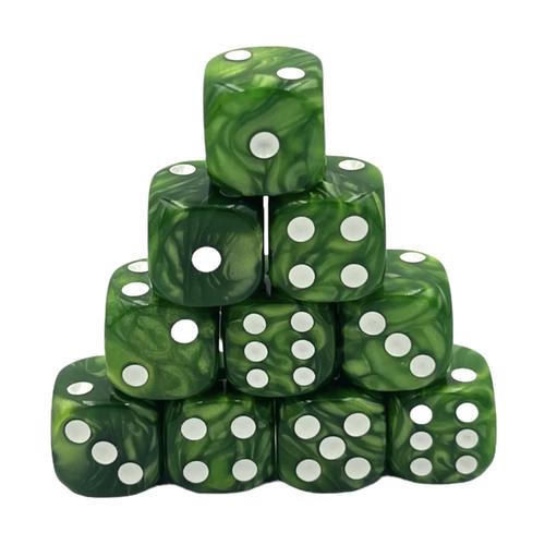 Dice Set D6 Pearl: Green (12)