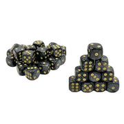 Dice Set D6 Pearl: Black/Gold (36)