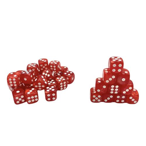 Dice Set D6 Pearl: Red/White (36)
