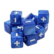 Dice Set: Fate/Fudge Glimmer Blue (12)