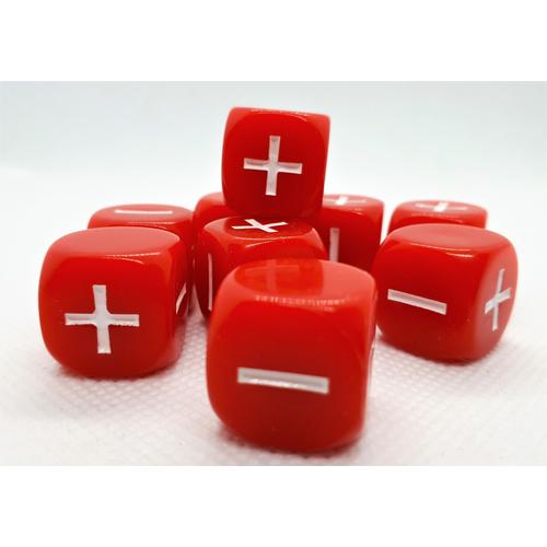 Dice Set: Fate/Fudge Red (12)