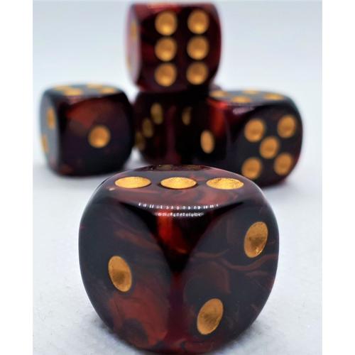Dice Set D6 Two Toned: Red/Black (12)
