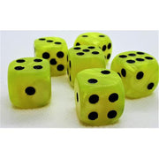 Dice Set D6 Pearl: Yellow/Black (12)