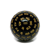 D100 Dice Black/Yellow