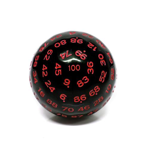 D100 Black/Red cube