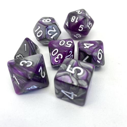 Dice Set Confetti: Racing Purple