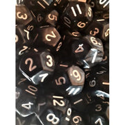 Dice Set D12: Pearl Black (50) in Bag