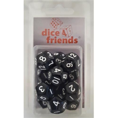 Dice Set D12: Pearl Black (12)