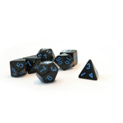 Dice Set Opaque: Black/Blue