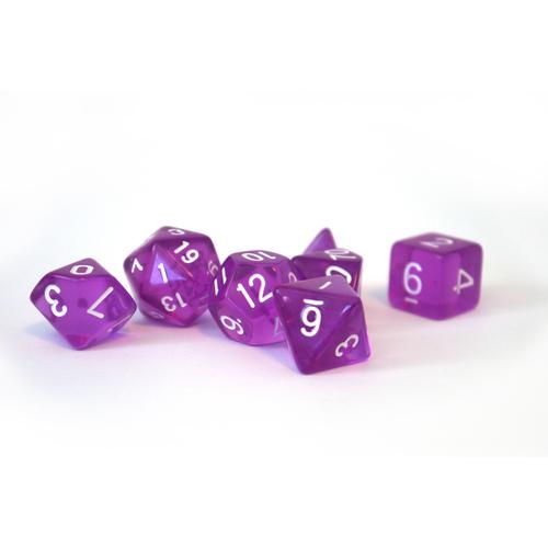 Dice Set Transparent: Purple