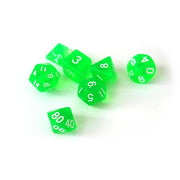 Dice Set Transparent: Green