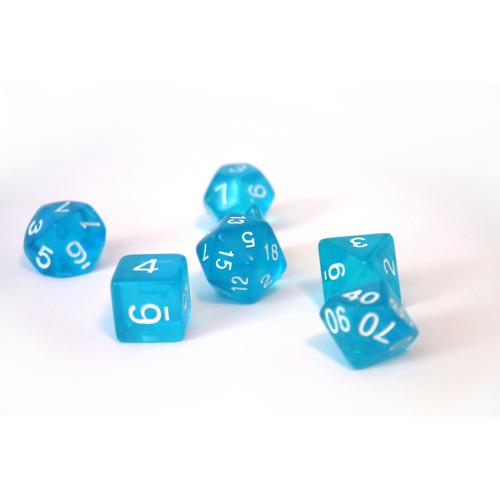 Dice Set Transparent: Blue