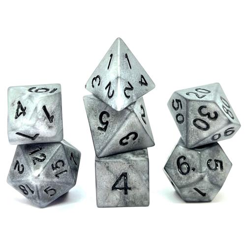 Dice Set Antique: Silver