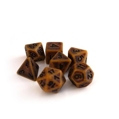 Dice Set Antique: Gold