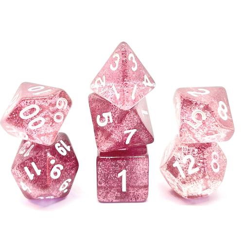 Dice Set Confetti: Dark Purple