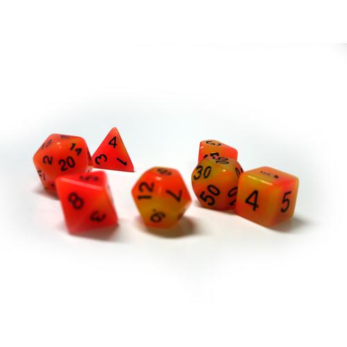 Dice Set Glow-Swirl: Peach