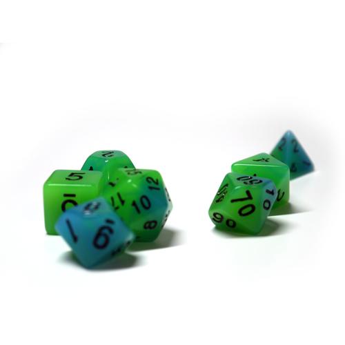 Dice Set Glow-Swirl: Grape