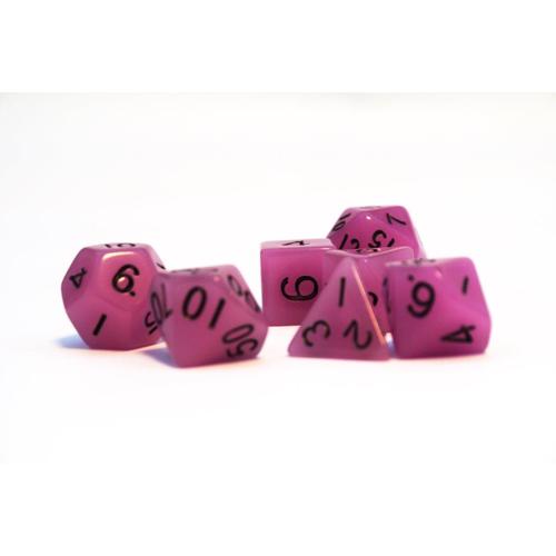 Dice Set Glowing: Purple