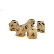 Dice Set Glowing: White
