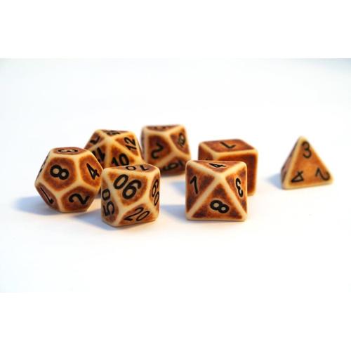 Dice Set Antique: Brown