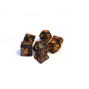 Dice Set Pearl: Black/Gold