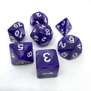 Dice Set Pearl: Purple/White