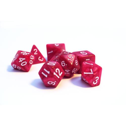 Dice Set Pearl: Pink/White