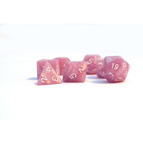 Dice Set Pearl: Lavender/White