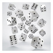 Full Pack of D6s: Pearl & Black