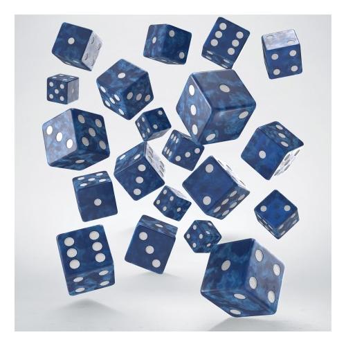 Full Pack of D6s: Cobalt & White