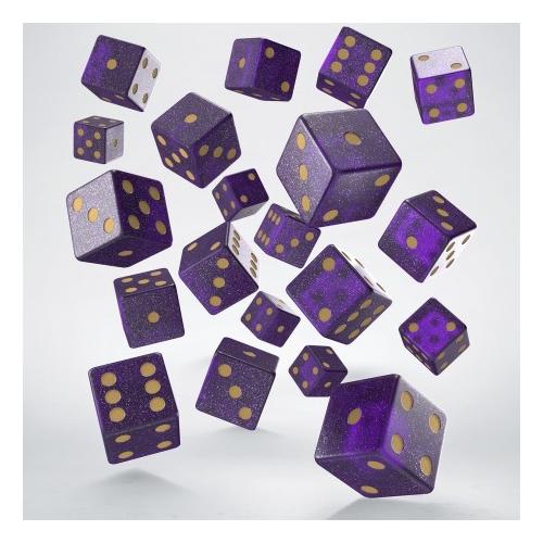 Full Pack of D6s: Shimmering Purple & Gold