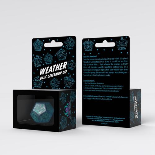 Weather Generator Die: Shimmering Blue & Turquise