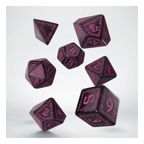 Runic Shimmering black with magenta Dice Set