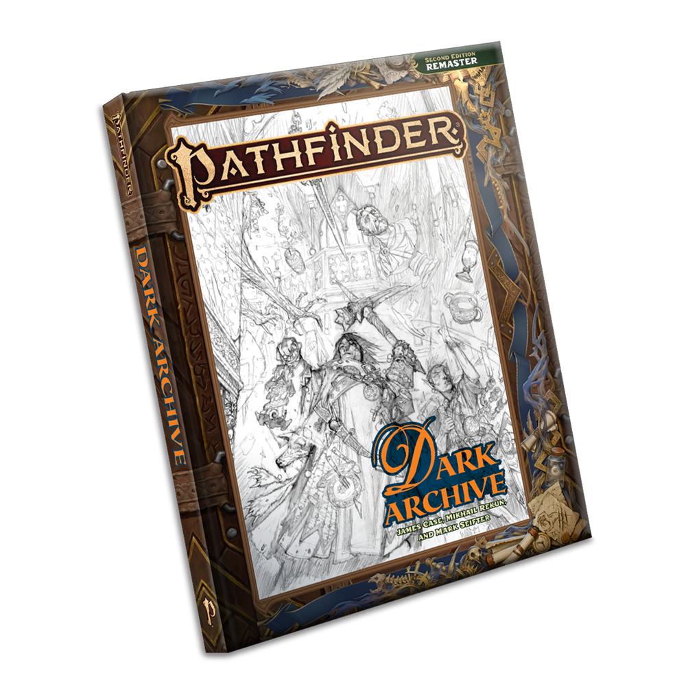 Pathfinder RPG 2nd Edition: Dark Archive Sketch Cover (Remastered)