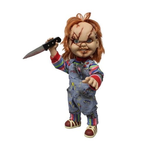 Chucky "Scarred Face" 15 Inch Mds Mega Scale Figure With Sound - Star Images Uk Exclusive