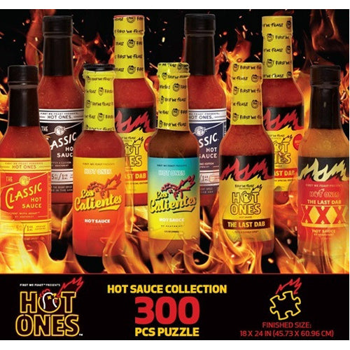 Hot Ones Label Collage Puzzle (300 pieces)