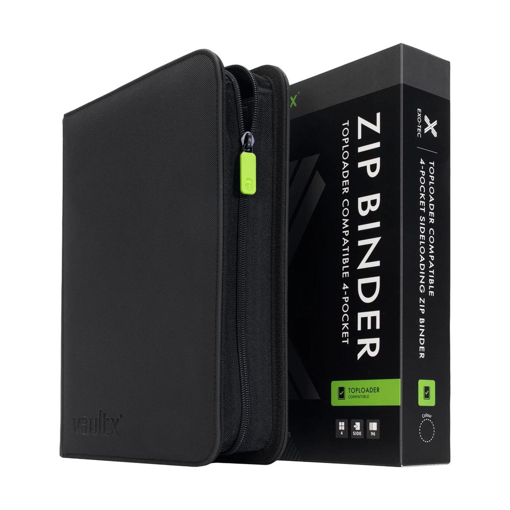 Toploader Compatible Zip Binder 4-Pocket