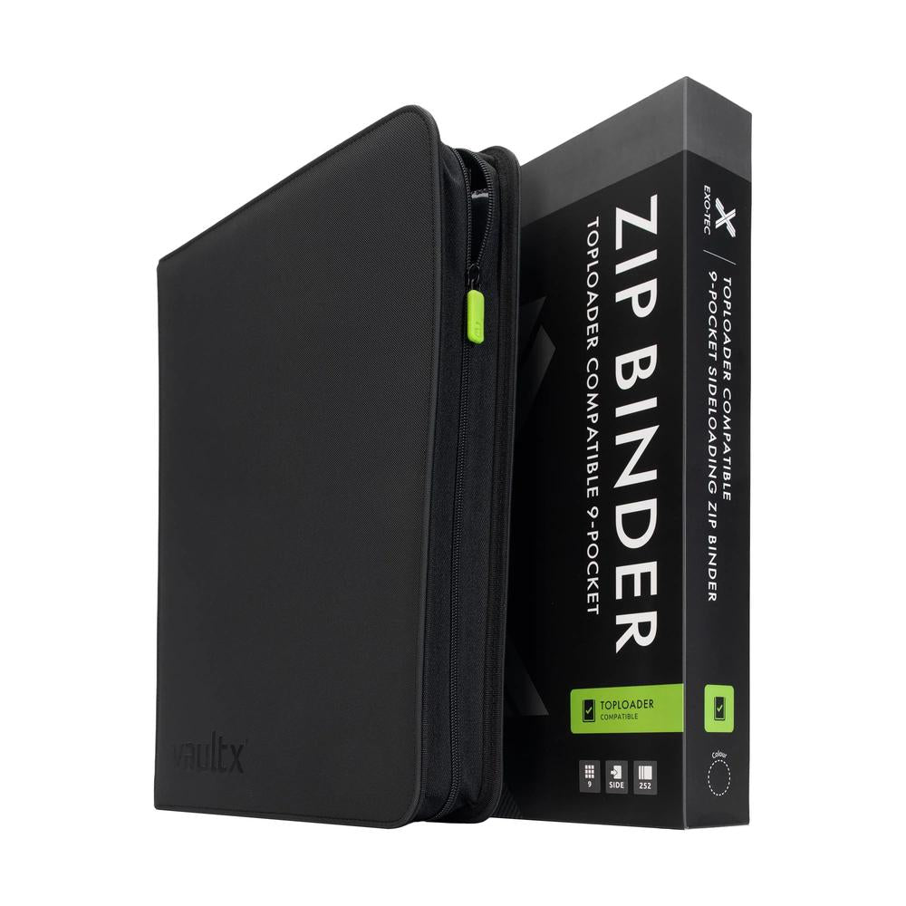 Toploader Compatible Zip Binder 9-Pocket