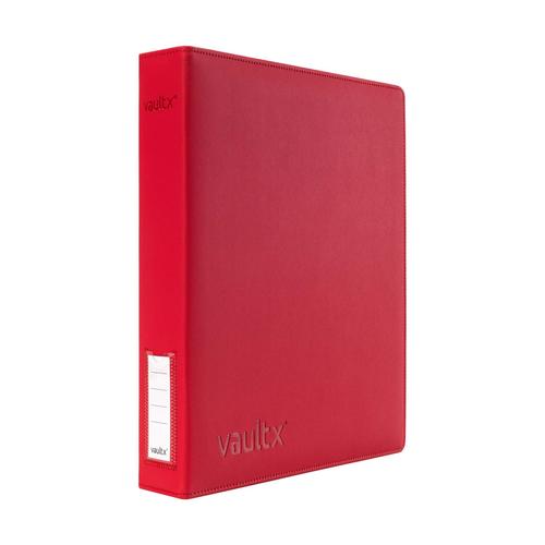 Vault X: Slim Exo-Tec Ring Binder Fire Red