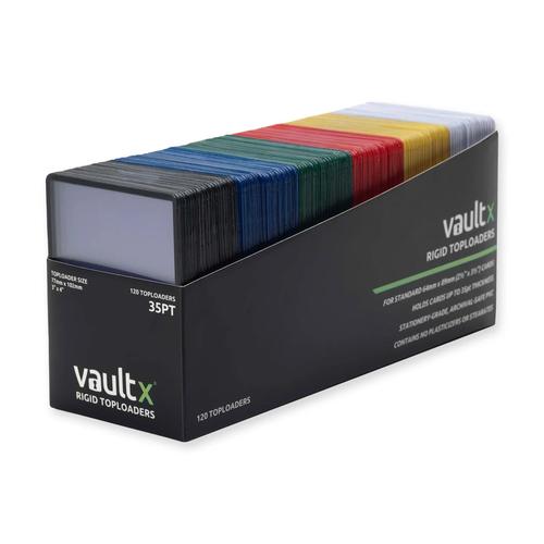 Vault X: Rigid Toploaders 35pt Colours 120 Pack